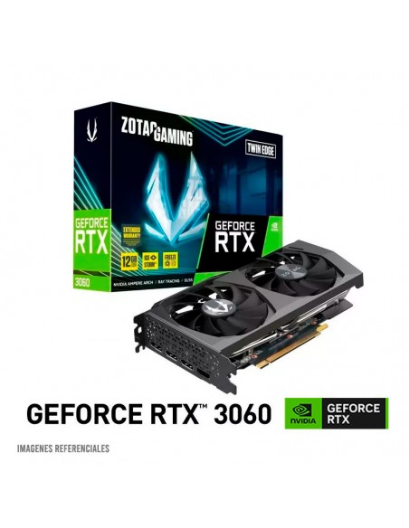 TARJETA DE VIDEO ZOTAC RTX 3060 TWIN EDGE 12GB GDDR6 ( ZT-A30600E-10M ) 192 BIT