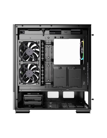 CASE MONTECH SKY TWO BLACK ( SKY TWO-B ) S/ FUENTE | VIDRIO TEMPLADO | LED-ARGB