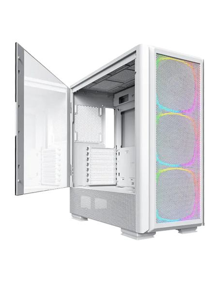 CASE MONTECH SKY TWO GX WHITE S/FUENTE| VIDRIO TEMPLADO| 3 LED-ARGB