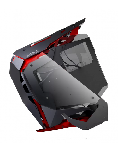 CASE GAMER GAMBYTE ULTRALISK (GI-ULTRALISKRED-AC) PANEL VIDRIO|6 VENTILADORES|ARGB|S/FUENTE|ROJO
