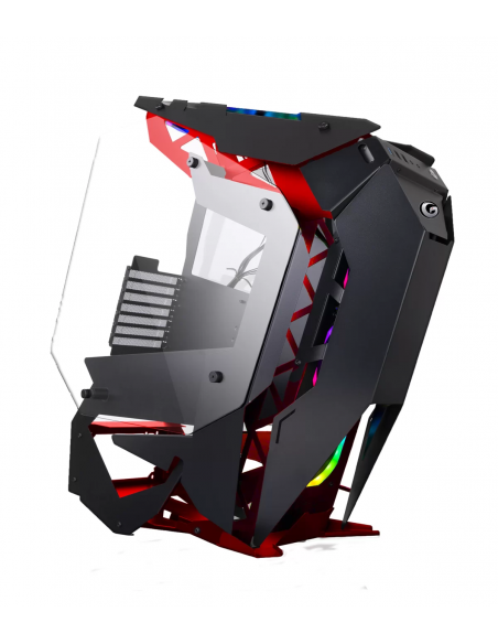 CASE GAMER GAMBYTE ULTRALISK (GI-ULTRALISKRED-AC) PANEL VIDRIO|6 VENTILADORES|ARGB|S/FUENTE|ROJO