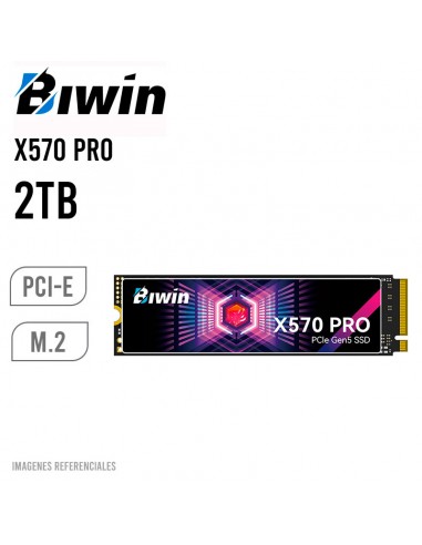DISCO SOLIDO SSD BIWIN 2TB X570 PRO ( BX570DN02TB-RGX ) PCIE | NVME | GEN5
