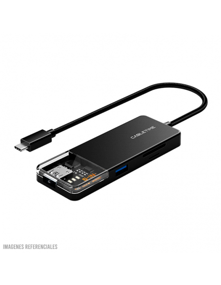 HUB CABLETIME CB04B 6EN1 (CT-HUBT4-PB) USB-C