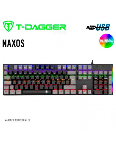 TECLADO T-DAGGER NAXOS RAINBOW TECLADO T-DAGGER NAXOS RAINBOW