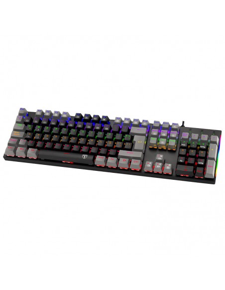 TECLADO T-DAGGER NAXOS RAINBOW ( T-TGK310BG SP ) GAMING | SWHITCH RED | RETROILUMINACION