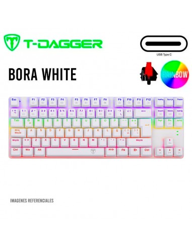 TECLADO T-DAGGER BORA WHITE