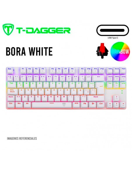 TECLADO T-DAGGER BORA WHITE TECLADO T-DAGGER BORA WHITE