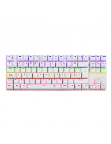 TECLADO T-DAGGER BORA WHITE ( T-TGK313W-RD )...