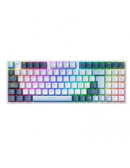 TECLADO GAMER MACHENIKE K500 PRO RGB SWITCH SILVER (K500 PRO-B94W) WHITE|USB-BLUETOOTH-WIRELESS