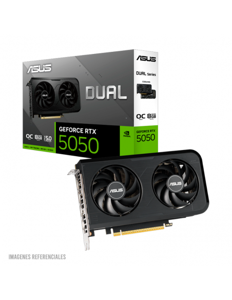 TARJETA DE VIDEO ASUS RTX 5050 8GB GDDR6 DUAL OC ( DUAL-RTX5050-O8G ) 128 BITS