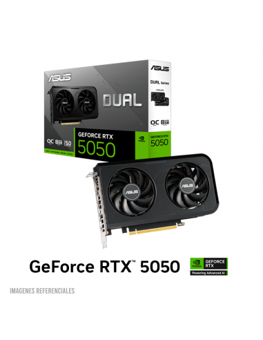 TARJETA DE VIDEO ASUS RTX 5050 8GB GDDR6 DUAL ( DUAL-RTX5050-O8G ) 128 BITS
