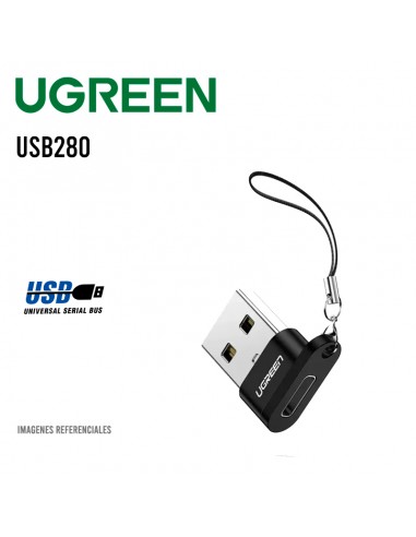 ADAPTADOR UGREEN USB280 USB-C  HEMBRA A USB-A MACHO ( 50568 )