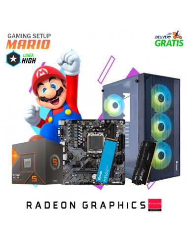 PC GAMER MARIO AMD RYZEN 5 8600G 16GB 500GB SSD