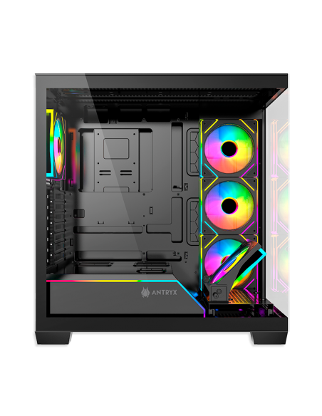 CASE ANTRYX FX 850 PRO BLACK ( AC-FX850KP ) S/FUENTE | PANEL VIDRIO | 5 LED-ARGB