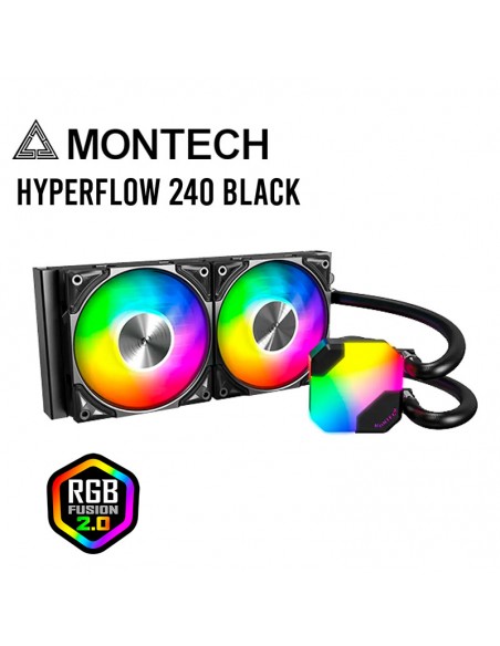 SISTEMA DE ENFRIAMIENTO LIQUIDO MONTECH HYPERFLOW ARGB 240 BLACK