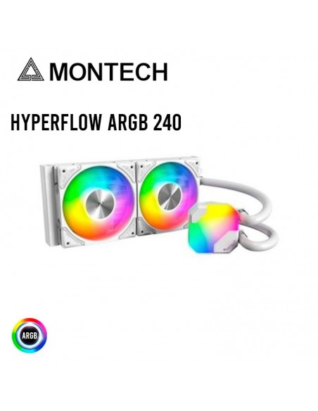 SISTEMA DE ENFRIAMIENTO LIQUIDO MONTECH HYPERFLOW ARGB 240 WHITE