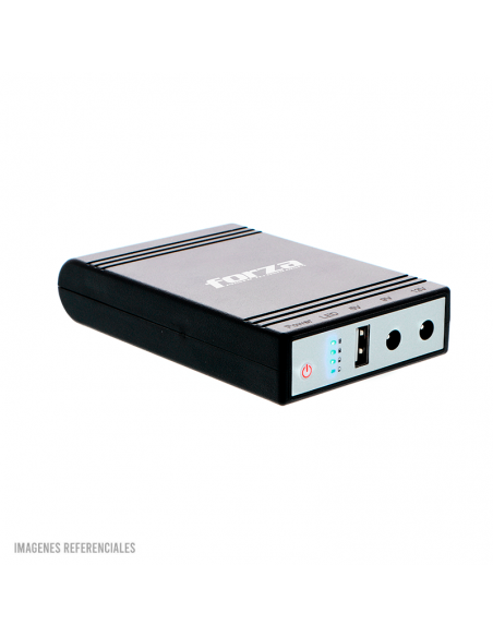 MINI UPS PORTATIL FORZA ( DC-140USB ) 14W | 5V USB | 9V - 12VCC | CONECTORES Y CABLES INTERCAMBIABLES