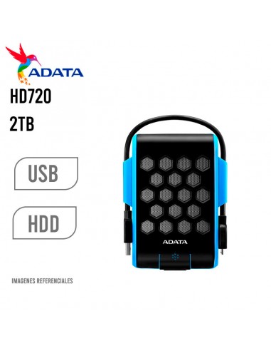 DISCO DURO EXTERNO ADATA 2TB HD720 ( AHD720-2TU31-CBL ) ANTIGOLPE | AZUL/NEGRO