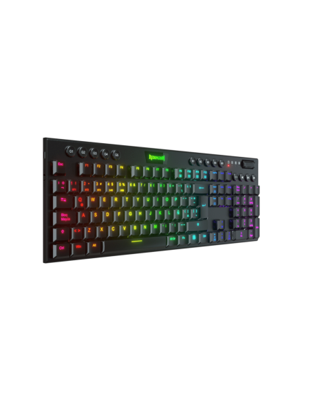 TECLADO GAMER REDRAGON HORUS-FS ( K619-RGB SP ) LED RGB | USB TYPE-C | SWITCH RED | BLACK