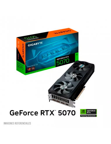 TARJETA DE VIDEO GIGABYTE GEFORCE RTX 5070 12GB GDDR7 EAGLE OC SFF ( GV-N5070EAGLE OC-12GD ) 192 BIT