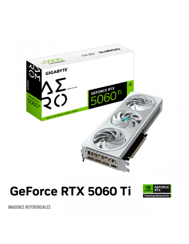 TARJETA DE VIDEO GIGABYTE GEFORCE RTX 5060TI 8GB AERO OC ( GV-N506TAERO OC-8GD ) 128 BITS