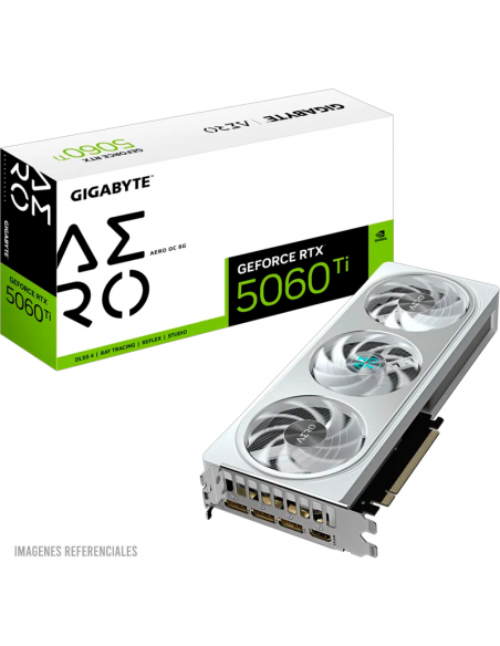 TARJETA DE VIDEO GIGABYTE GEFORCE RTX 5060TI 8GB AERO OC ( GV-N506TAERO OC-8GD ) 128 BITS