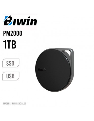 DISCO SOLIDO SSD EXTERNO BIWIN 1TB PM2000 ( BPM200001TB-RGH ) BLACK - MAGNETICO | TIPO-C USB 3.2 GEN 2X2