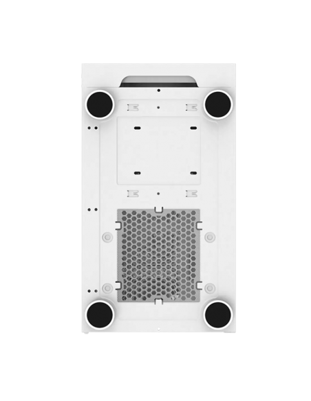 CASE MONTECH X3 GLASS WHITE  S/FUENTE|VIDRIO TEMPLADO|LED-RGB|BLANCO