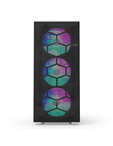 CASE MONTECH X3 MESH S/FUENTE|LED-RGB|NEGRO