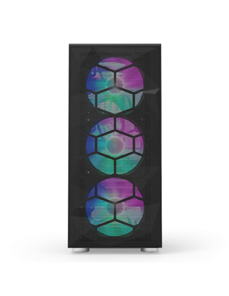 CASE MONTECH X3 MESH S/FUENTE|LED-RGB|NEGRO