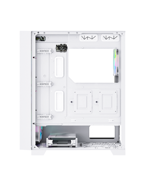 CASE MONTECH AIR 1000 PREMIUM S/FUENTE|LED-RGB|VIDRIO/MESH|BLANCO
