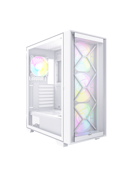 CASE MONTECH AIR 1000 PREMIUM S/FUENTE|LED-RGB|VIDRIO/MESH|BLANCO