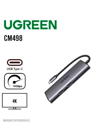 HUB UGREEN CM498 7 EN 1 (15531) HDMI|2 USB-A|USB-C|SD-CARD TF CARD