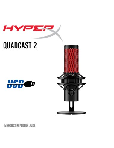 MICROFONO HYPERX QUADCAST 2 ( 872V1AA ) BLACK