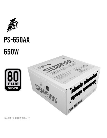 FUENTE DE PODER 1ST PLAYER 650W PS-650AX ( 1S-PS1ST-PS-650AX ) 80 PLUS SILVER | FULL MODULAR