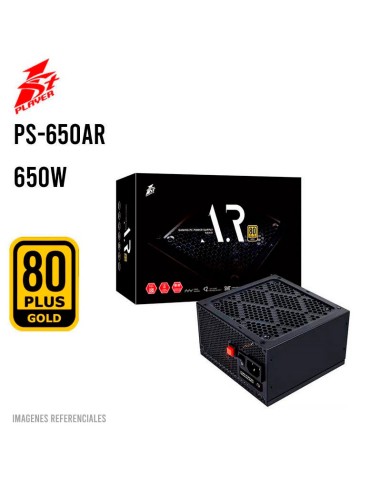 FUENTE DE PODER 1ST PLAYER 650W PS-650AR ( 1S-PS1ST-PS-650AR ) 80 PLUS GOLD