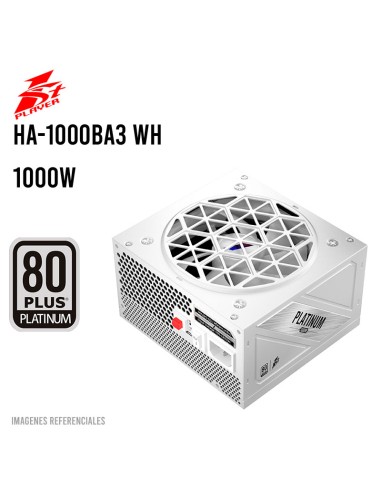 FUENTE DE PODER 1ST PLAYER 1000W (1S-PS1ST-PS-NGDP-1000BA3 WHITE) 80 PLUS PLATINIUM FULL MODULAR
