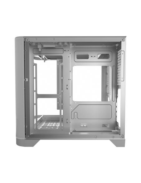 CASE 1ST PLAYER UV5 WHITE ( 1S-CA1ST-UV5 ) SIN FUENTE | VIDRIO TEMPLADO | LED-RGB