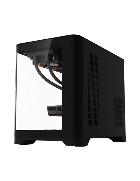 CASE 1ST PLAYER UV6 BLACK ( 1S-CA1ST-UV6 ) SIN FUENTE | VIDRIO TEMPLADO | LED-RGB