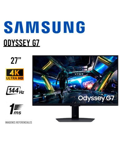 MONITOR SAMSUNG 27" ODYSSEY G7 ( LS27DG700ELXPE ) GAMING | PANEL FAST IPS | UHD 4K 3840X2160 | 144HZ - 1MS | 2 HDMI - DP | G-SYN