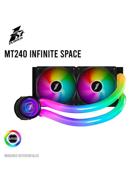 SISTEMA DE ENFRIAMIENTO LIQUIDO 1ST PLAYER MT240 IS BLACK (1S-OOC MT240(IS)) LED-ARGB