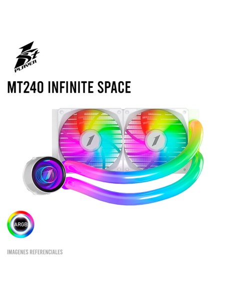 SISTEMA DE ENFRIAMIENTO LIQUIDO 1ST PLAYER MT240 IS WHITE (1S-OOC MT240(IS)) LED-ARGB