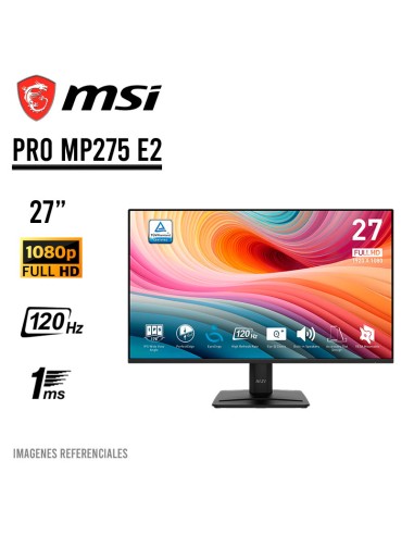 MONITOR MSI PRO 27" ( PRO MP275 E2 ) PANEL IPS | 120HZ - 1MS | HDMI - DP | ALTAVOCES