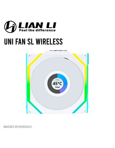 COOLER CASE LIAN LI UNI FAN SL WIRELESS WHITE 120MM ARGB PACK 3 EN 1 PANTALLA LCD ( 12SLLCD1W3W )