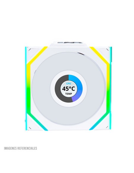 COOLER CASE LIAN LI UNI FAN SL WIRELESS WHITE 120MM ARGB PACK 3 EN 1 PANTALLA LCD ( 12SLLCD1W3W )