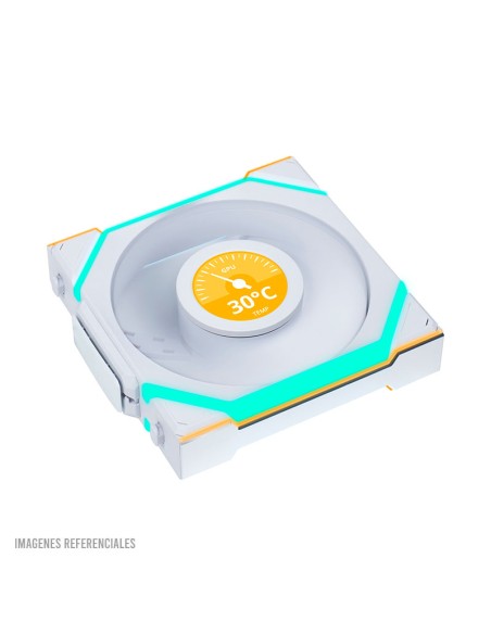 COOLER CASE LIAN LI UNI FAN SL WIRELESS WHITE 120MM ARGB PACK 3 EN 1 PANTALLA LCD ( 12SLLCD1W3W )