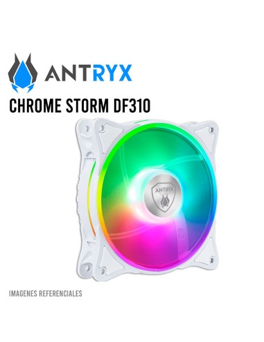 COOLER DE CASE ANTRYX CHROME STORM DF310 WHITE 120MM ARGB LED (AFC-CSDF310W)