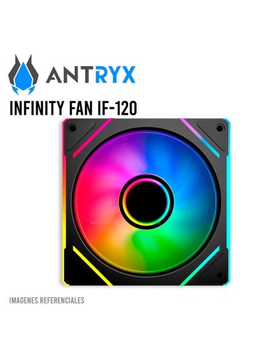 COOLER CASE ANTRYX INFINITY FAN IF-120 BLACK 120MM ARGB PACK 3 EN 1 ( AAK-IF120KX3C )