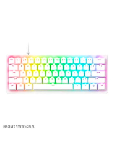 TECLADO RAZER HUNTSMAN V3 PRO MINI WHITE ( RZ03-04991800-R3U1 ) SWITCH ANALOG OPTICAL | LED-RAZER CHROMA RGB