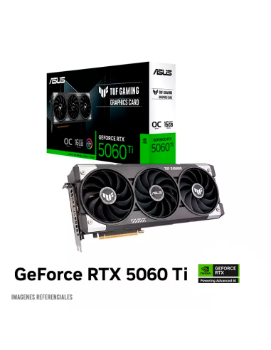 TARJETA DE VIDEO ASUS RTX 5060TI 16GB GDDR7 TUF GAMING ( TUF-RTX5060TI-O16G-GAMING ) 128 BIT